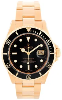 Rolex Submariner 16618 Yellow gold Black