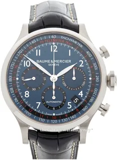 Baume & Mercier Capeland MOA10065 44mm brushed/polished steel blue