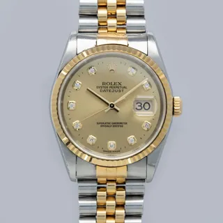 Rolex Datejust 16233 36mm stainless steel and yellow gold Champagne