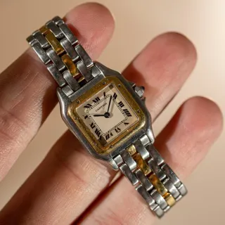 Cartier Panthère 166921 22mm Yellow gold and Stainless steel White