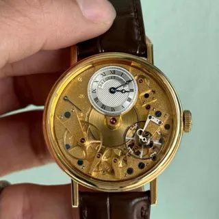 Breguet Tradition 7037BA/11/9V6 38mm Yellow gold Silver