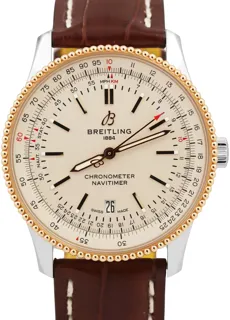 Breitling Navitimer 1 U17326 41mm Stainless steel and 18k rose gold White