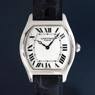 Cartier Tortue 2518 D 34.5mm Platinum Silver