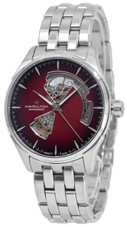 Hamilton Jazzmaster Open Heart H32675170 40mm Stainless steel Red