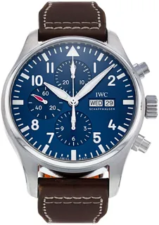 IWC Pilot Chronograph IW377714 43mm Stainless steel Blue