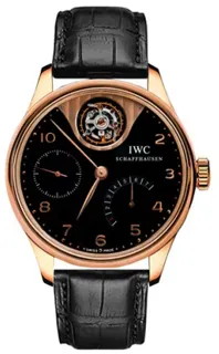 IWC Portuguese Tourbillon IW504210 Red gold Black