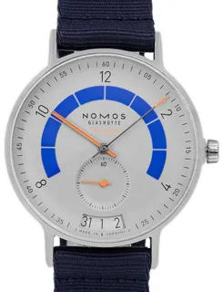 NOMOS Autobahn 1303 41mm Stainless steel White