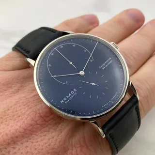 NOMOS Lambda 935 42mm White gold Blue