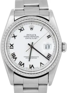 Rolex Datejust 16220 Stainless steel White