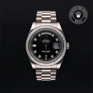 Rolex Day-Date 218239-0008 White gold Black