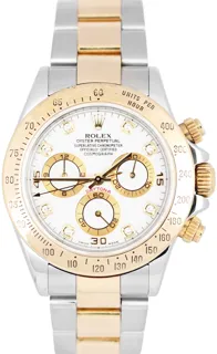 Rolex Daytona Cosmograph 116523 40mm Stainless steel and 18k yellow gold White