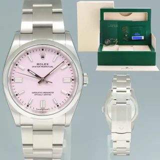 Rolex Oyster Perpetual 126000 Stainless steel Candy Pink