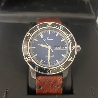 Sinn 104 104.013 41mm Stainless steel Blue