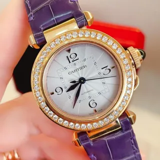 Cartier Pasha WJPA0012 35mm Rose gold Silver