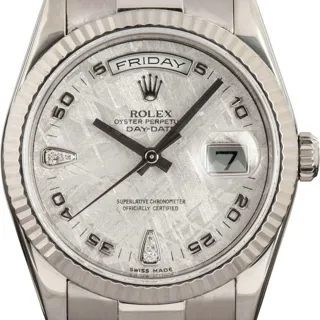 Rolex Day-Date 118239 36mm White gold Silver