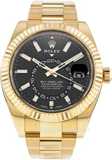 Rolex Sky-Dweller 326938-0004 42mm Yellow gold Black