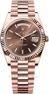 Rolex Day-Date 228235-0053 40mm Rose gold Brown