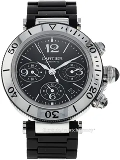 Cartier Pasha Seatimer W31088U2 41.5mm Stainless steel Black