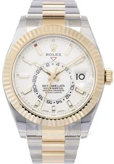 Rolex Sky-Dweller 326933-0009 42mm Yellow gold and Stainless steel White