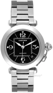 Cartier Pasha W31076M7 35mm Stainless steel Black