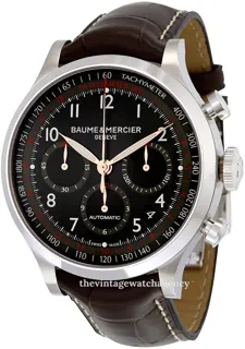 Baume & Mercier Capeland MOA10067 44mm brushed/polished steel Black