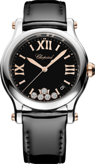 Chopard Happy Diamonds 278582-6014 36mm Stainless steel and 18k rose gold Black