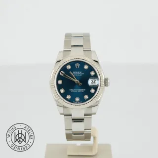 Rolex Datejust 31 178274 31mm 18ct Gold$Oyster Steel blue