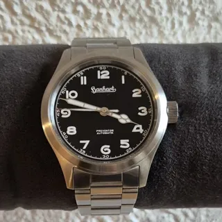 Hanhart Pioneer 39mm Stainless steel Black