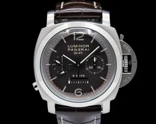 Panerai Luminor 1950 Chrono Monopulsante 8 Days GMT PAM 00311 44mm Titanium brown