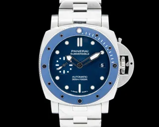 Panerai Submersible PAM01068 42mm Stainless steel Blue