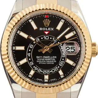 Rolex Sky-Dweller 326933 Stainless steel and 18k yellow gold Black