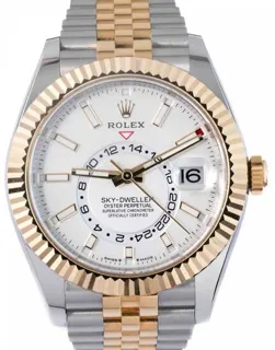 Rolex Sky-Dweller 336933 42mm Yellow gold and Stainless steel White