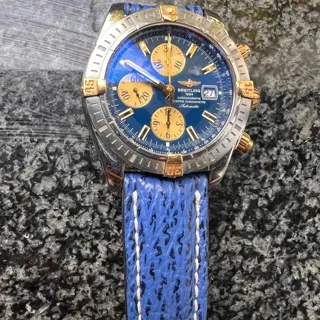 Breitling Chronomat Evolution B13356 44mm Yellow gold and Stainless steel Blue