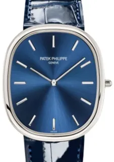 Patek Philippe Ellipse 5738P-001 34.5mm Platinum Blue