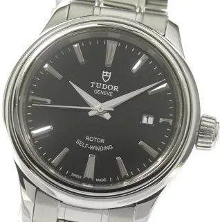 Tudor Style 12100 28mm Stainless steel Black