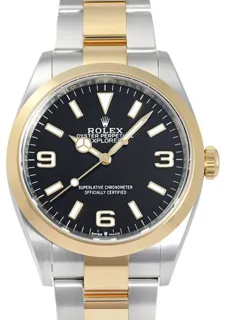 Rolex Explorer 124273 36mm Yellow gold and Stainless steel Black