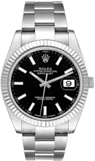 Rolex Datejust 126334-0017 White gold and Stainless steel Black