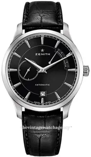 Zenith Elite Power Reserve 03.2122.685/21.C493 Stainless steel Black