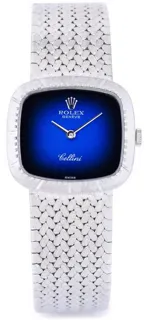 Rolex Cellini 4072 24mm White gold Blue