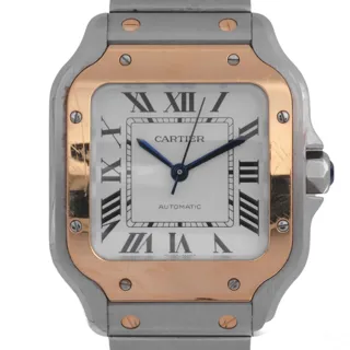 Cartier Santos CRW2SA0016 33.5mm Stainless steel and 18k yellow gold