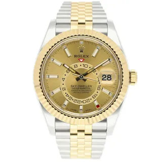 Rolex Sky-Dweller 326933 42mm Yellow gold and Stainless steel champagne colors