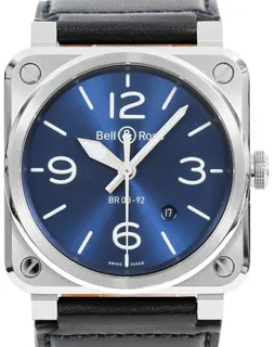 Bell & Ross Instruments BR0392-BLU-ST/SCA 42mm Stainless steel Blue