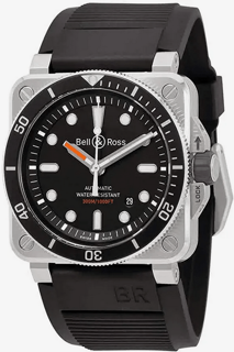 Bell & Ross Instruments BR0392-D-BL-ST/SRB 42mm Stainless steel Black