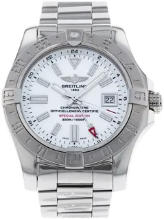 Breitling Avenger II GMT A32390 Stainless steel Mother of Pearl White