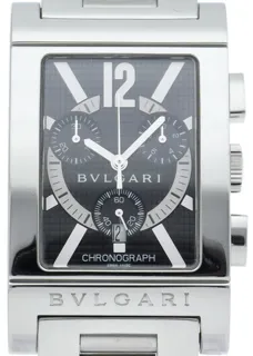 Bulgari Rettangolo RTC49S/RTC49BRSSD 49mm Stainless steel Black