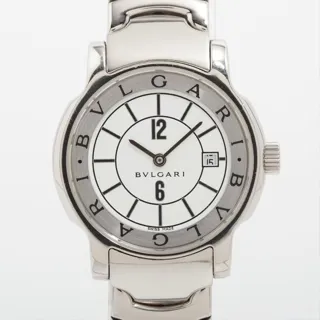 Bulgari ST29S SS 27mm Stainless steel White