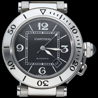 Cartier Pasha Seatimer 2790 / W31077M7 40mm Stainless steel Black