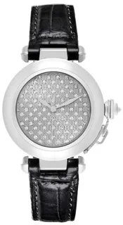 Cartier Pasha WJ112031 32mm White gold Pavé diamond$Silver