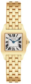 Cartier Santos Demoiselle W25063X9 28mm Yellow gold Silver