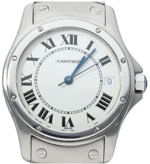 Cartier Santos 33mm Stainless steel White